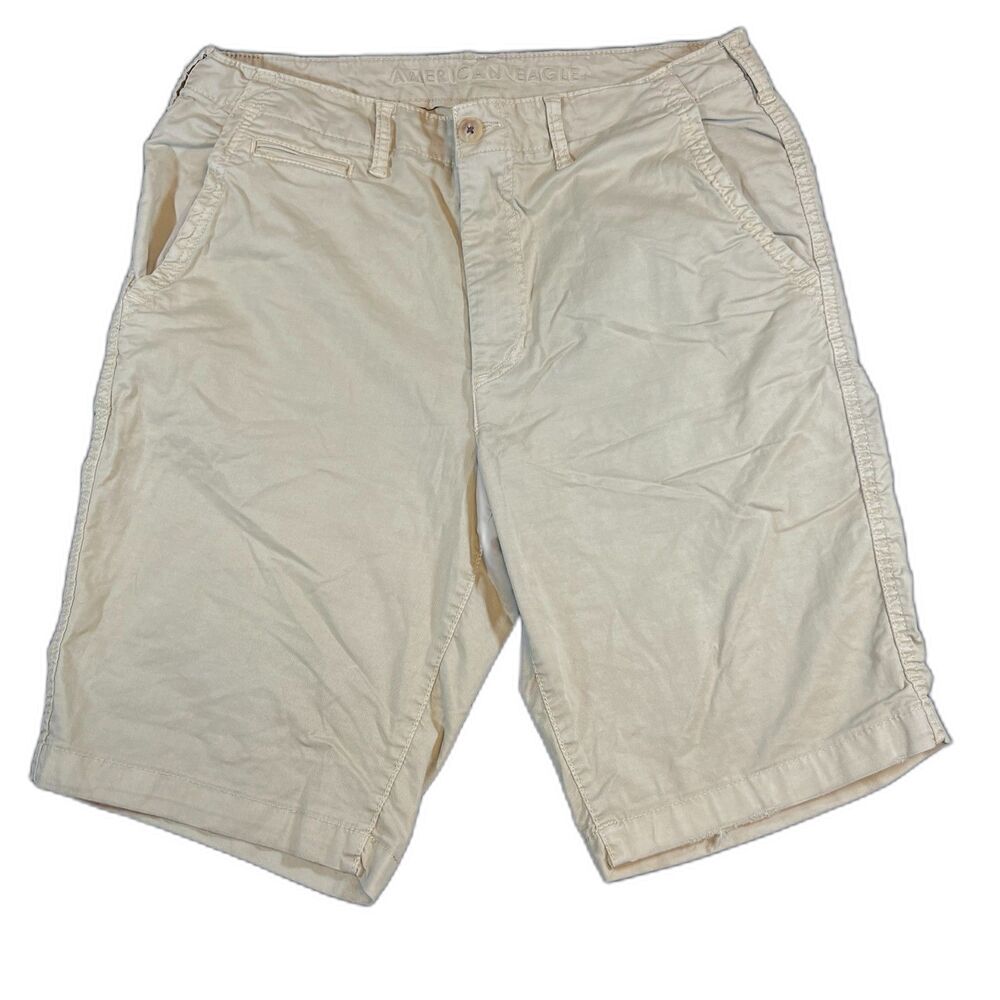 American Eagle Men's Khaki Chino Flrx Shorts Size 34